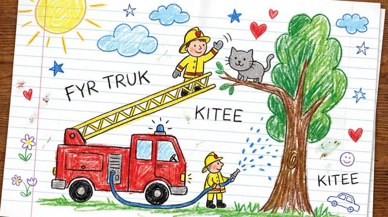Transform any [VISUAL] into simple, joyful kid-style drawings.